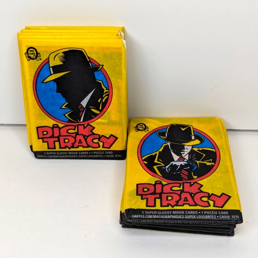 Vintage Sealed Packs of 1990 Dick Tracy Trading Cards - 10 packs
